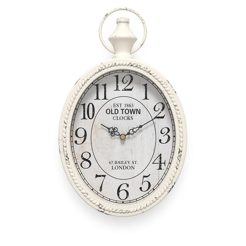 Battery Operated Farmhouse Black Wall Clock — 11.2"