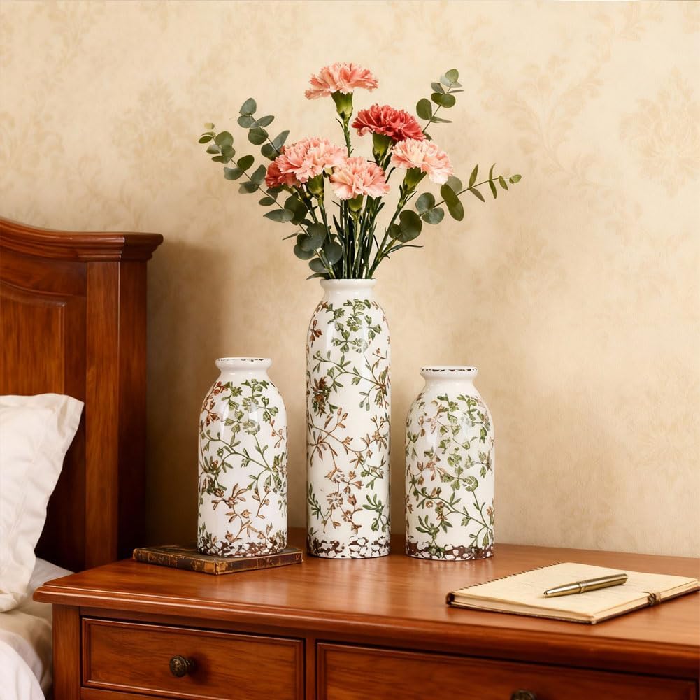 Farmhouse Beige Decorative Vase — Set of 3 - View 5
