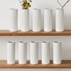Modern Black Artificial Plant — 7.08" — 10 Pack White - Style 3 Large