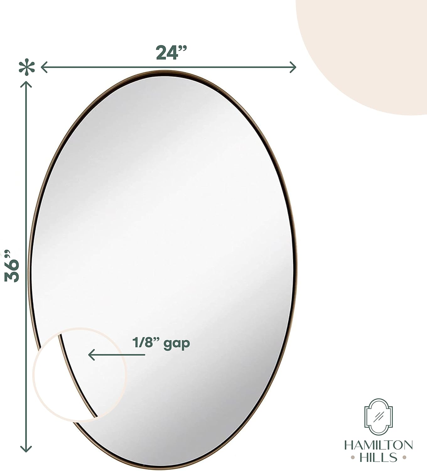 Framed Luxe Metal Vanity Mirror — 24" - View 3