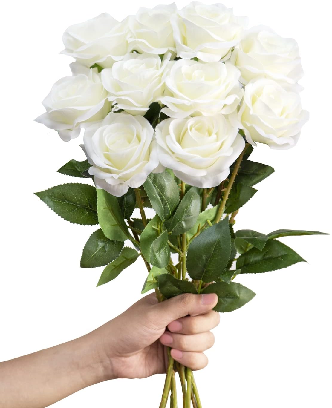 Blue Artificial Flowers — 21.2" — Ivory
