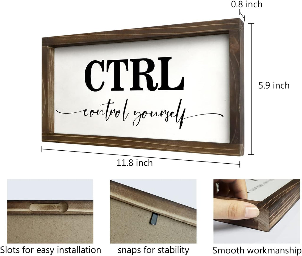 Framed Farmhouse Black Wall Decor — 6" - View 2