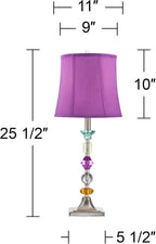 Boho Purple Table Lamp — 25.5" - View 4