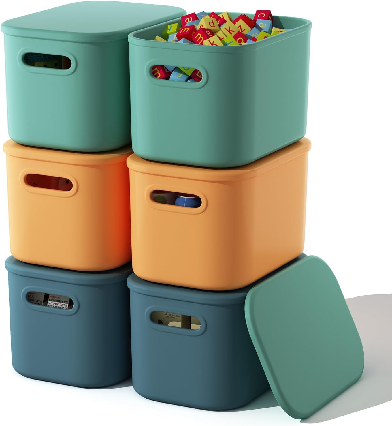 Black Storage Bin — 7" — 6 Pack