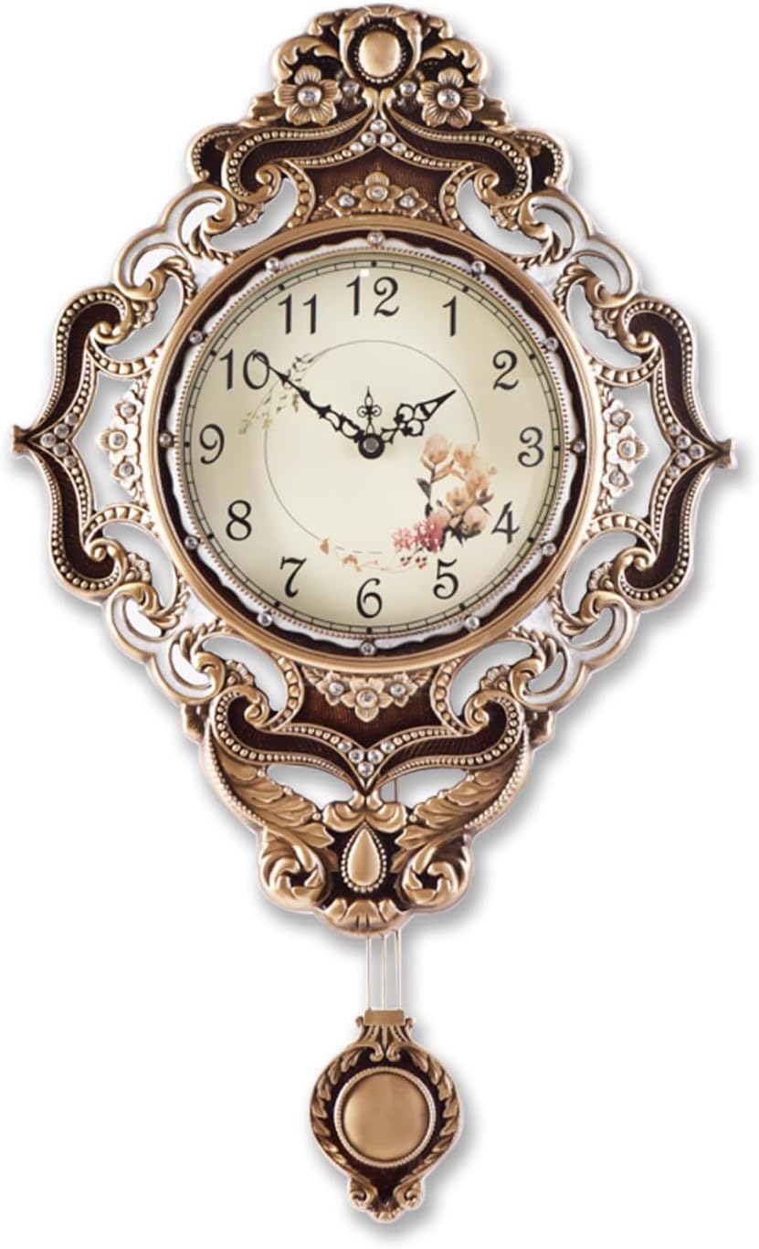 Vintage Brown Wall Clock — 14" — Antique Brown 14"