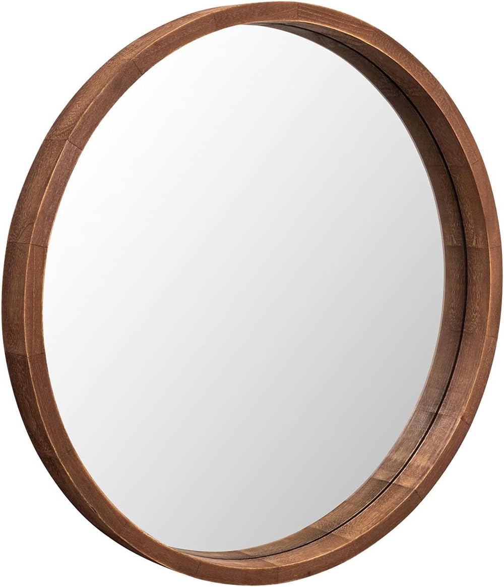 Framed Farmhouse Beige Wall Mirror — 30" - View 4