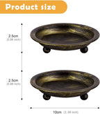 Mid-Century Metal Pillar Candle — Set of 2 - View 6