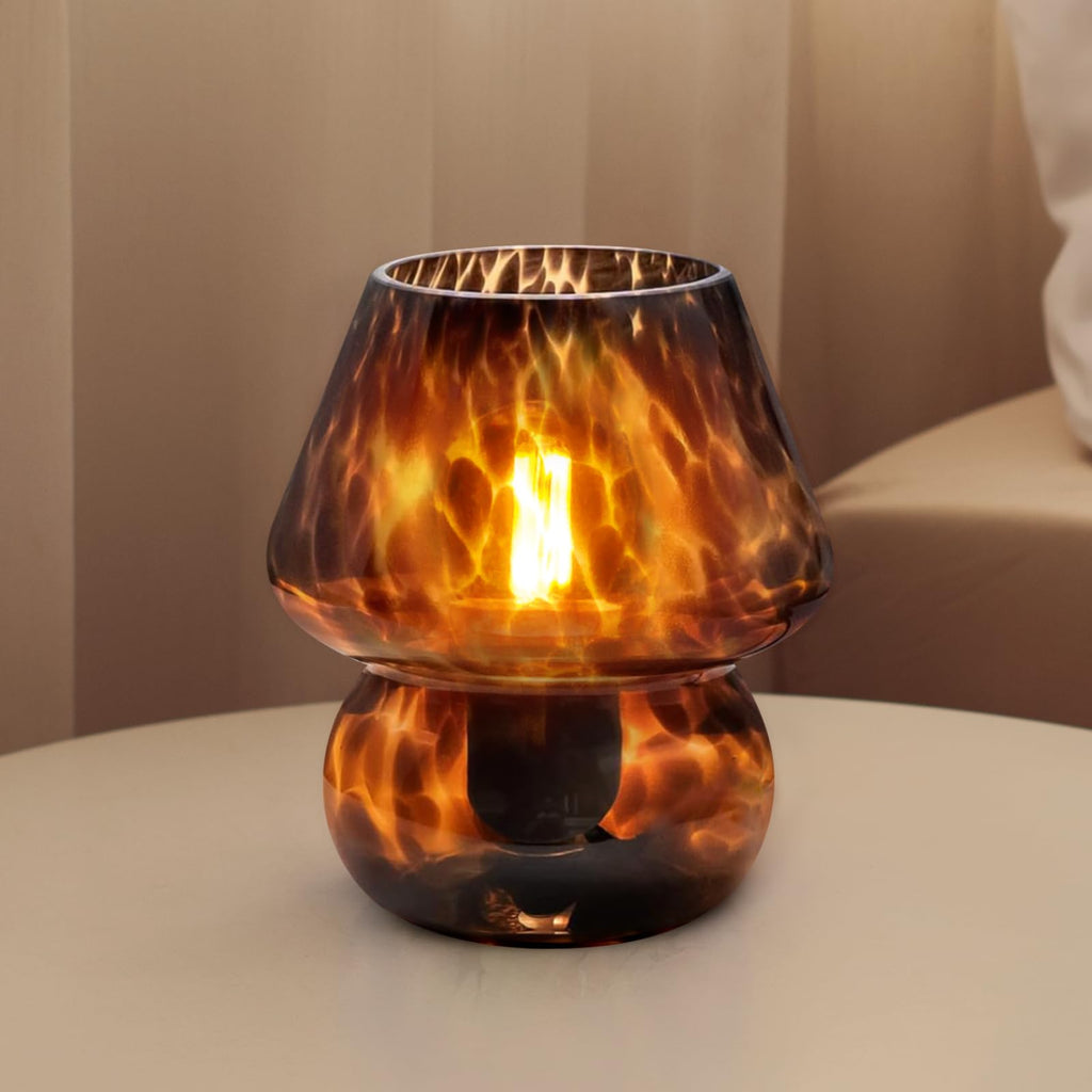 Mid-Century Beige Bedside Lamp