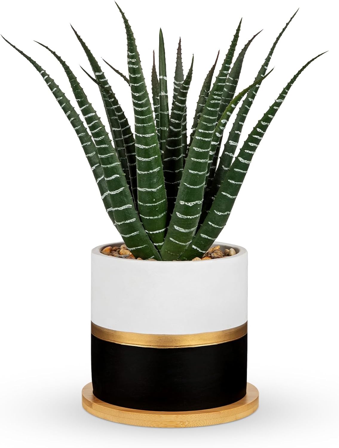 Farmhouse Black Artificial Plant — Aloe#010