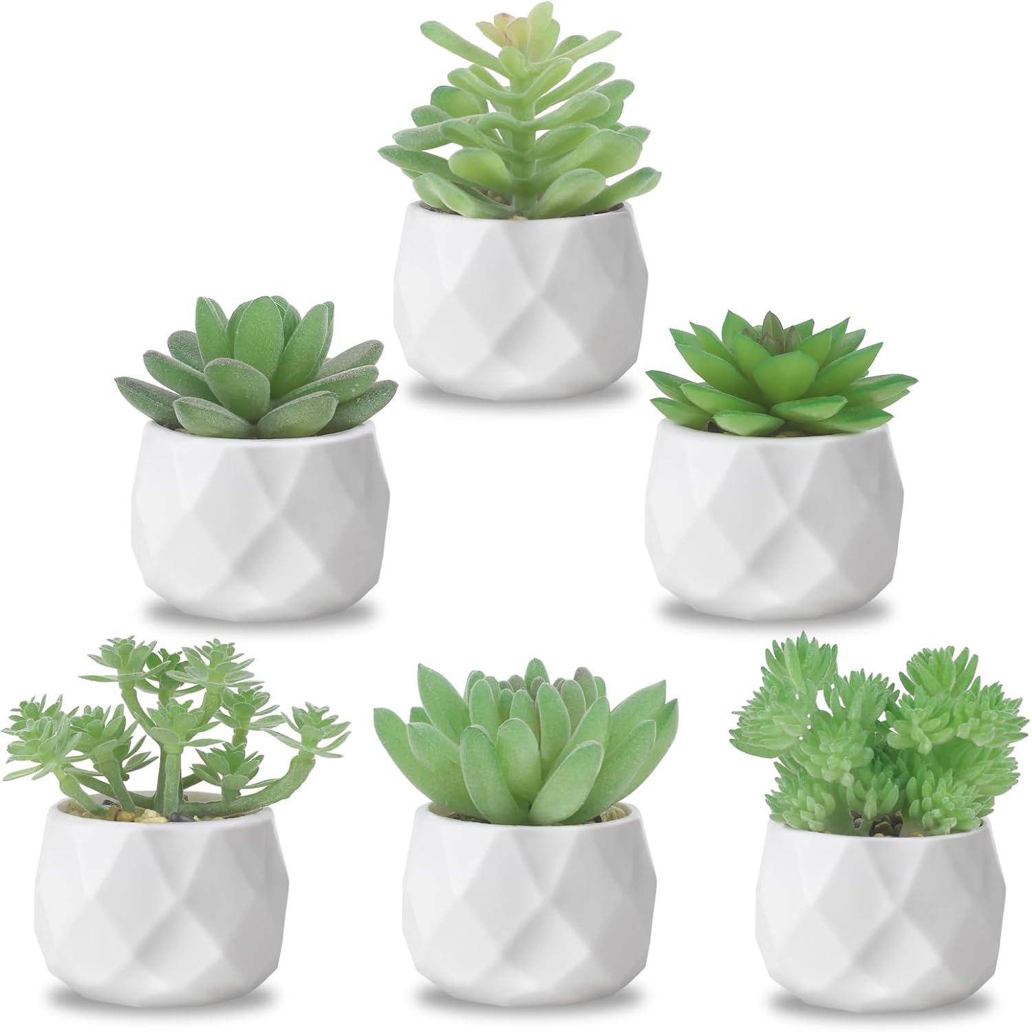 Green Faux Succulent — Green