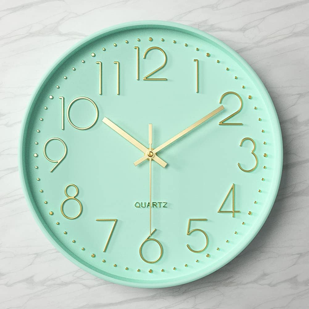 Battery Operated Modern Blue Wall Clock — Mint