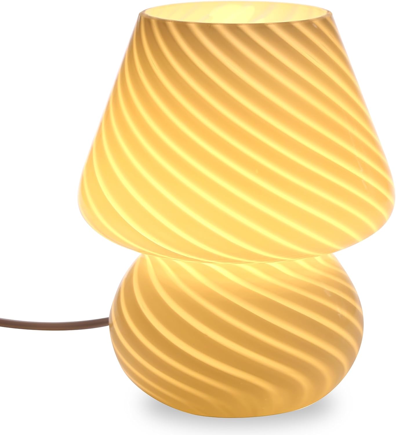 Vintage Blue Table Lamp — Stripe White