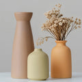 Boho Brown Vase Set — Set of 3 — Brown Mix