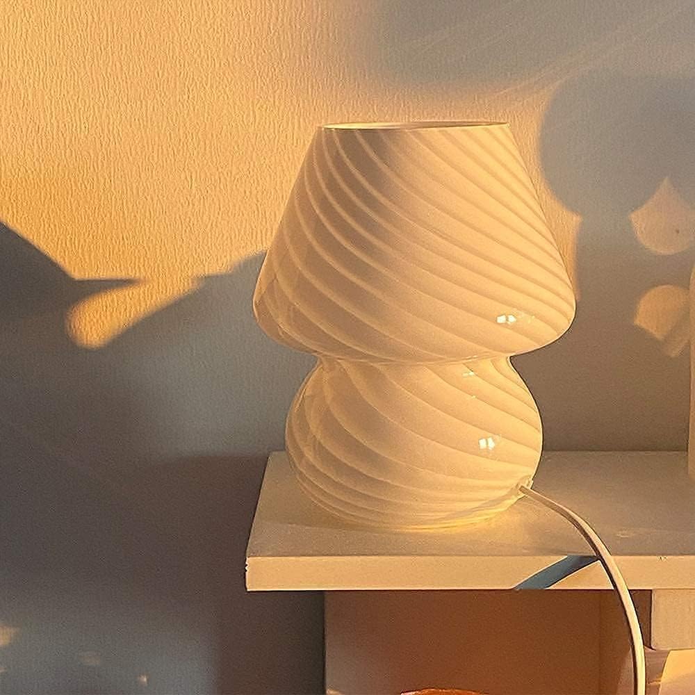 Modern Glass Bedside Lamp - View 3