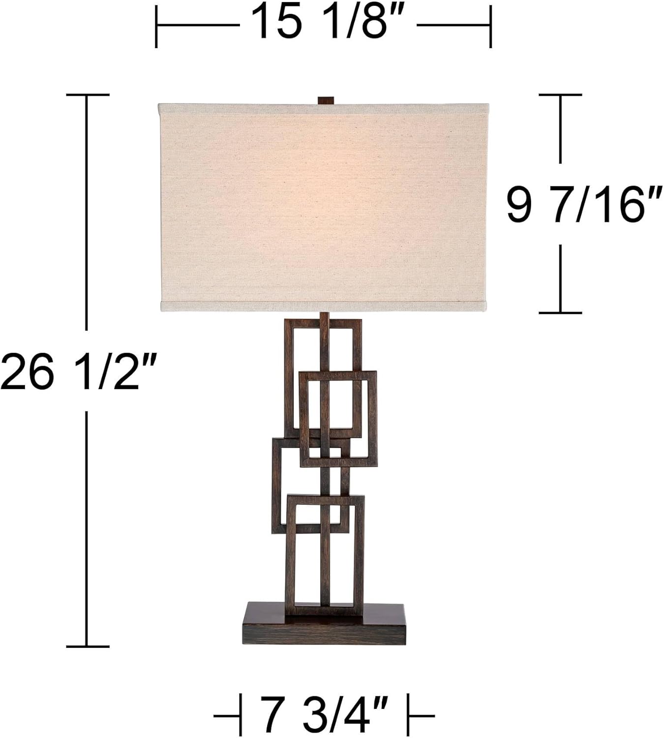Linen Modern Gold Table Lamp — 2" - View 4