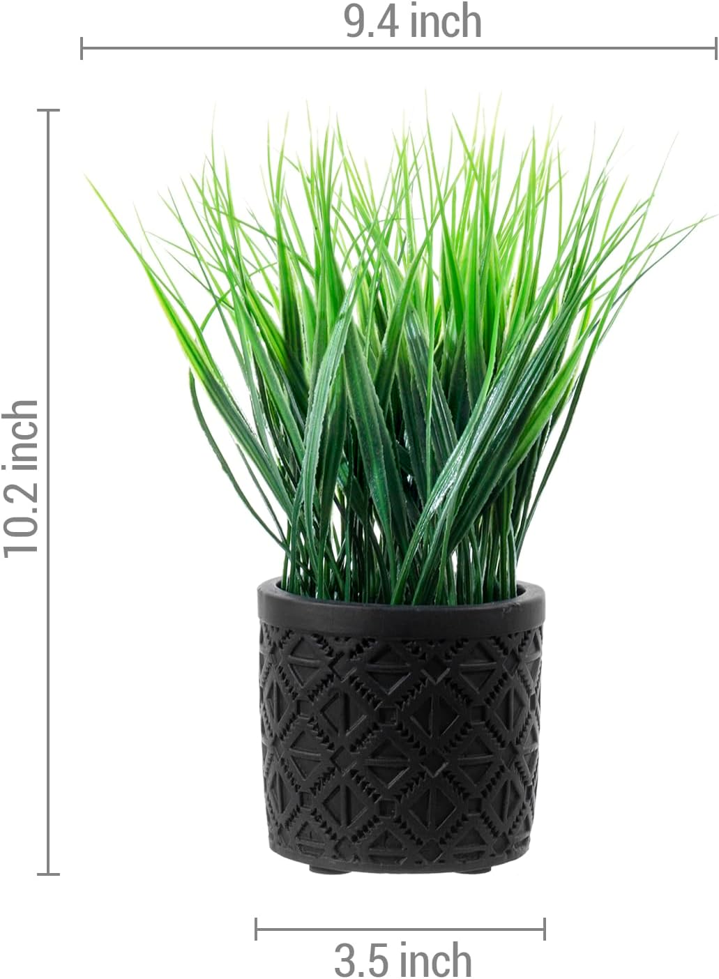 Round Modern Black Artificial Plant - View 5