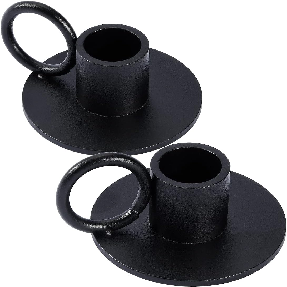 Round Metal Candle — Round with Handle