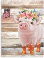 Framed Farmhouse Fabric Wall Decor — 10" - View 2