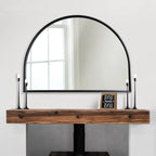 Farmhouse Black Round Mirror — 28" — Black-1