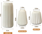 Boho White Flower Vase — Set of 3 - View 4
