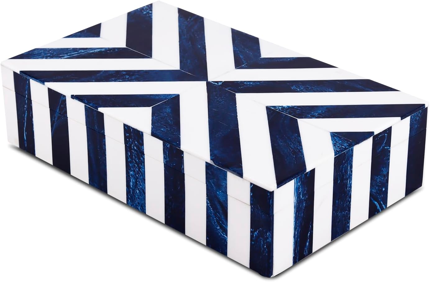 Blue Storage Basket — 5" — CHEVRON BLUE