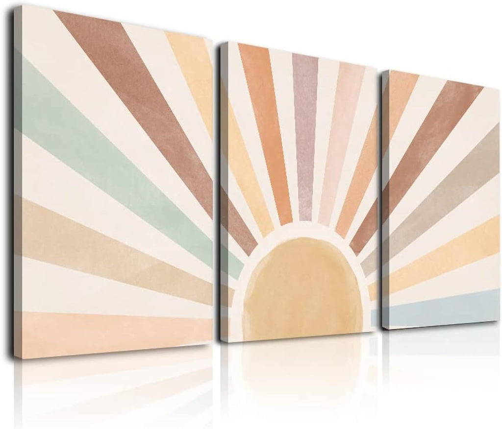 Framed Boho Beige Canvas Wall Art — 12" - View 2