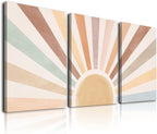 Framed Boho Beige Canvas Wall Art — 12" - View 2