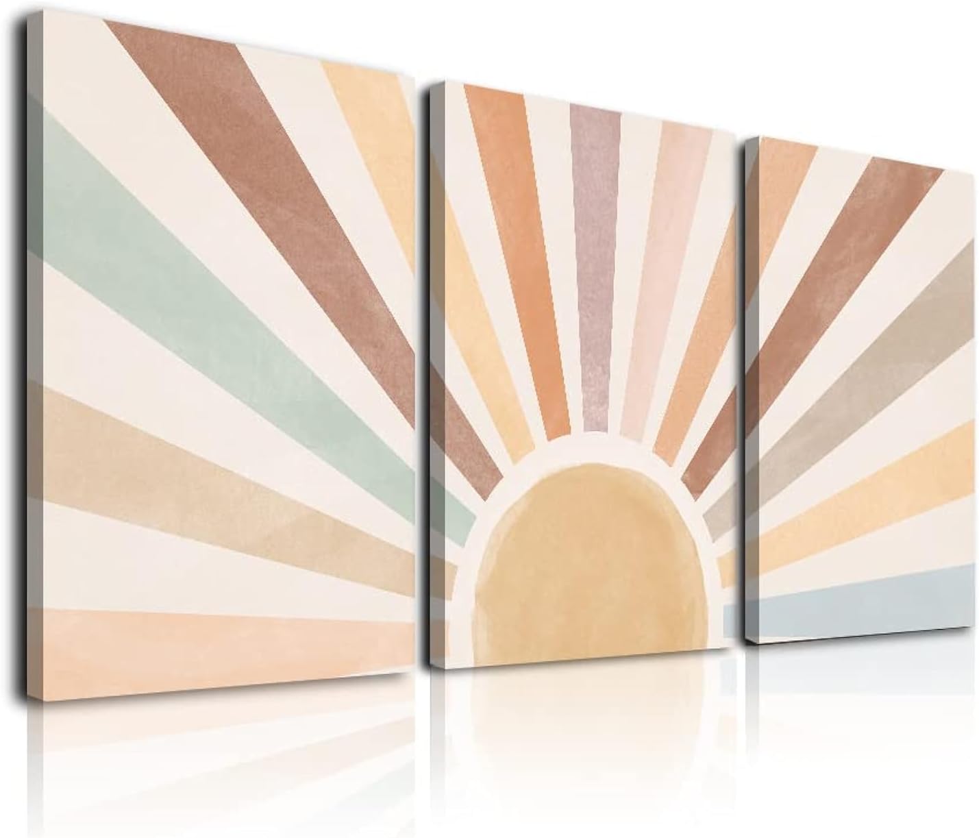 Framed Boho Beige Canvas Wall Art — 12" - View 2