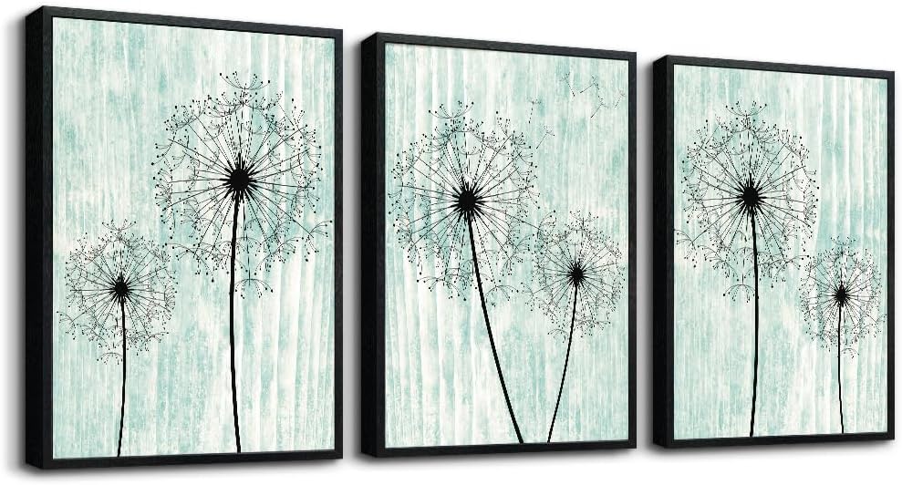 Boho Black Canvas Wall Art — 16" — 12x16inches*3pcs