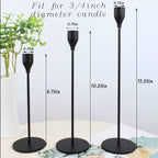Modern Black Candle — 4" - View 4