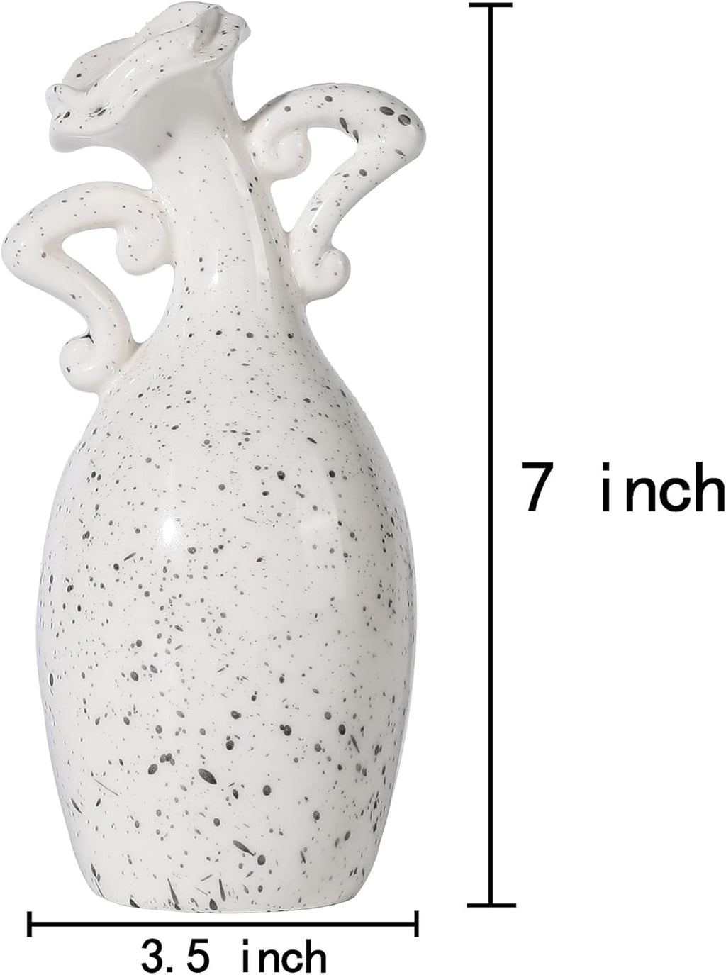 Modern Black Flower Vase — 7" - View 5