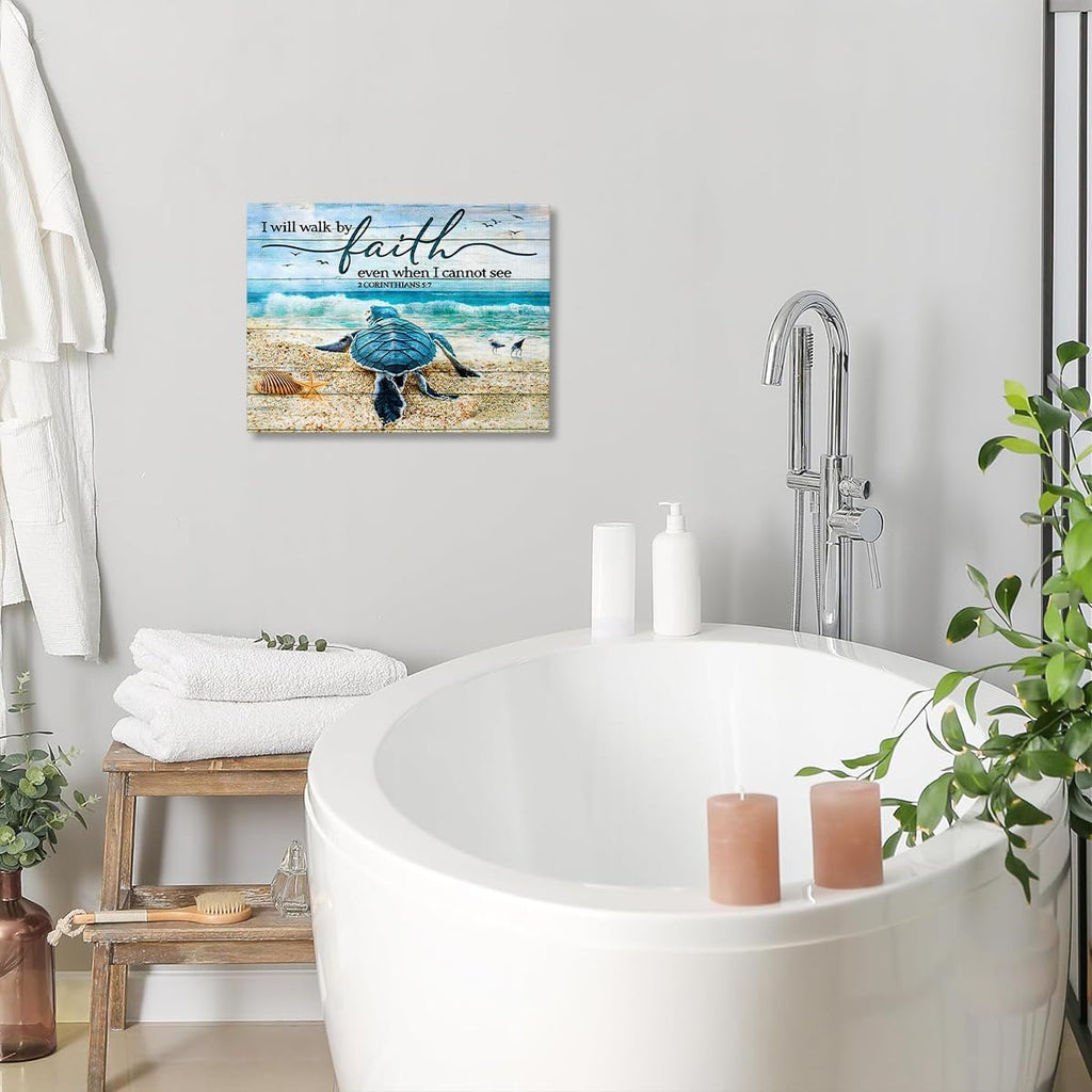 Framed Blue Wall Art — 20" - View 6