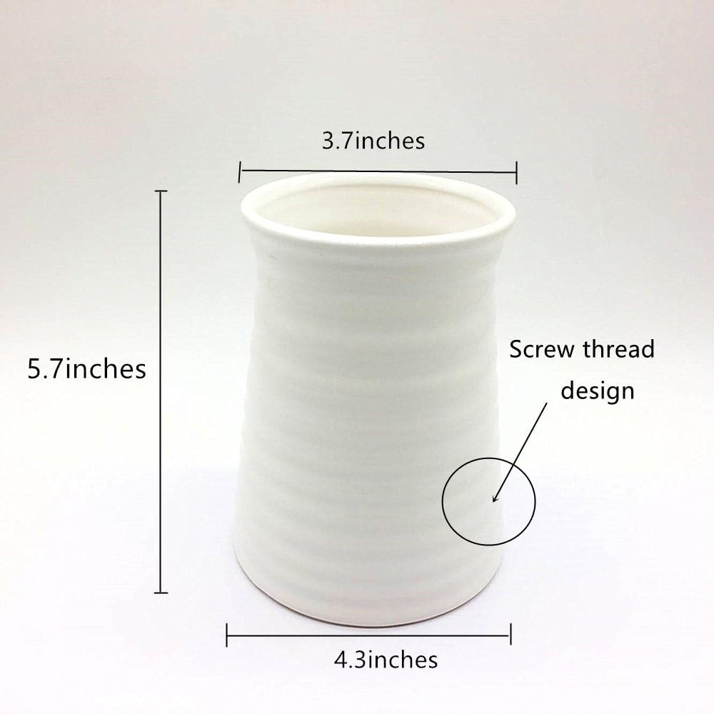 Modern Ceramic Vase — 7" - View 7