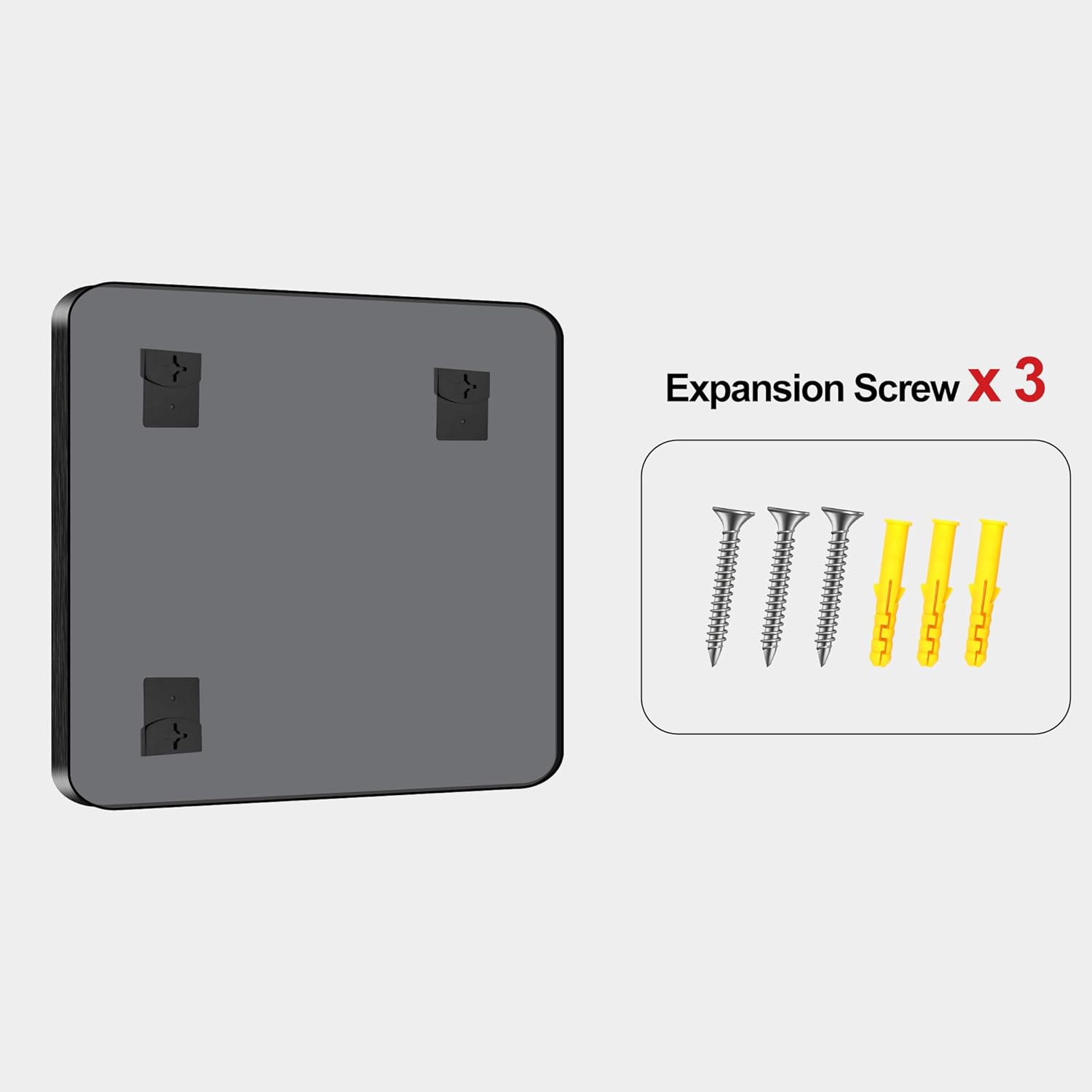 Rectangular Luxe Black Mirror — 30" - View 9