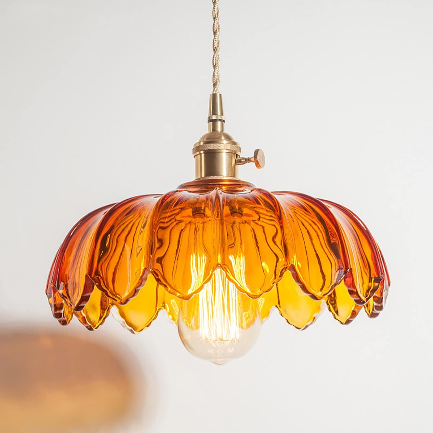 Vintage Luxe Blue Pendant Light — 8" - View 3