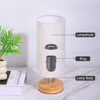 Linen Black Table Lamp - View 4