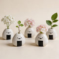 Ceramic Flower Vase — Set of 3 — 5 Pcs Rice Ball Vase