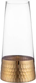 Luxe Beige Flower Vase — 10" — Clear