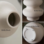 Round Boho Beige Flower Vase — Set of 2 - View 7