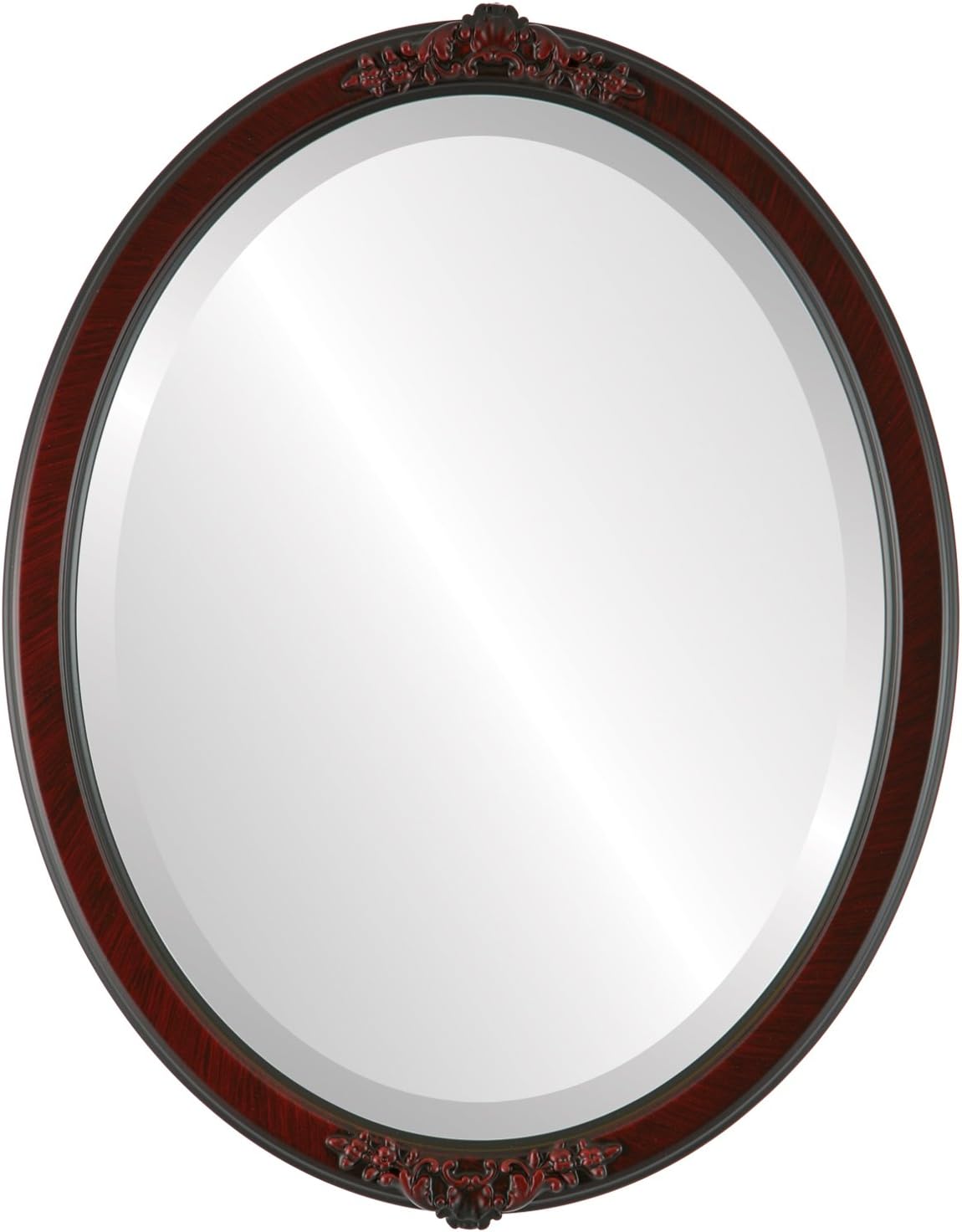 Beveled Luxe Beige Wall Mirror — 26" — Vintage Cherry