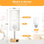 Dimmable Beige Table Lamp — 14" - View 5