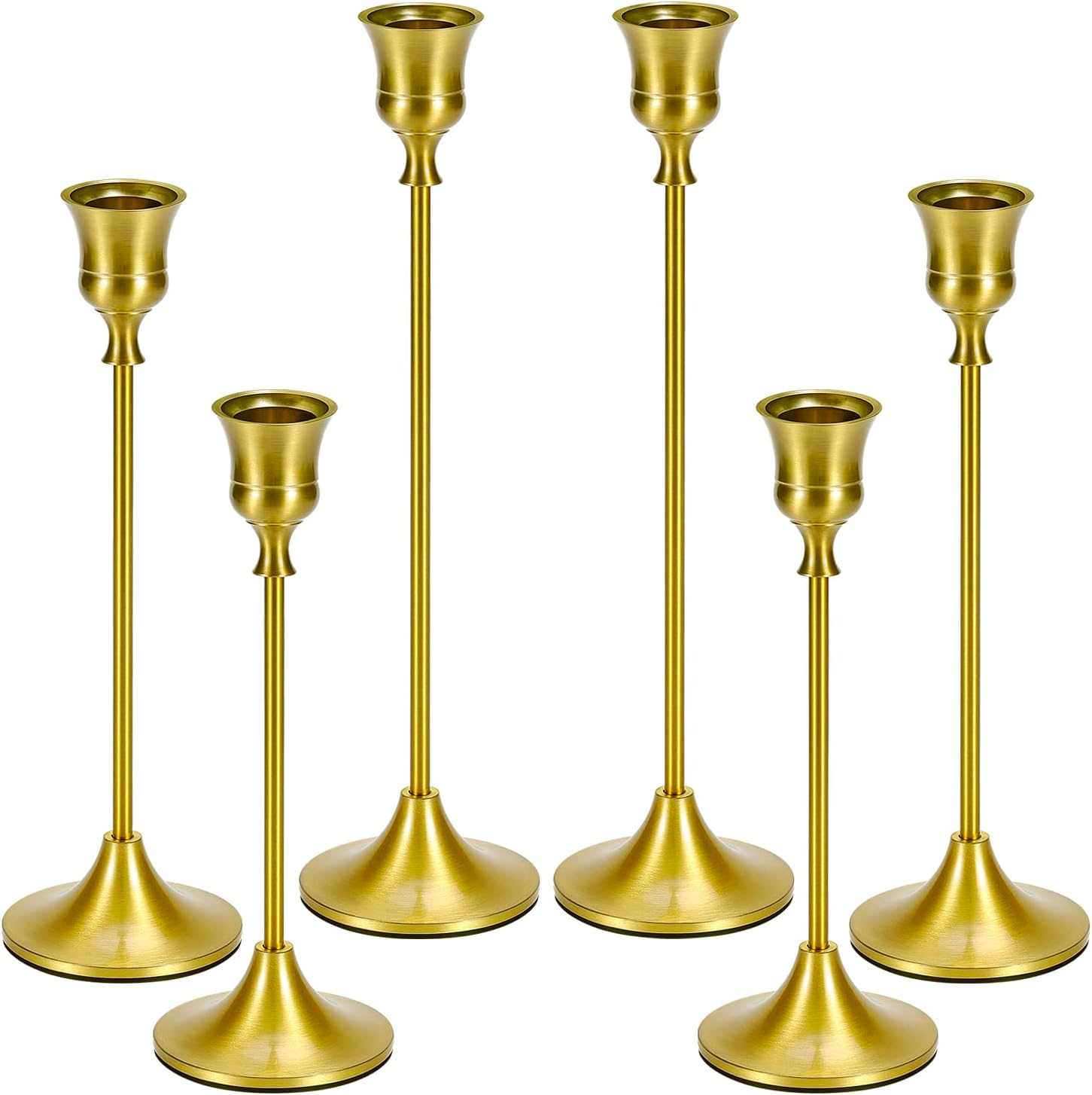 Vintage Black Candle — Brass Gold
