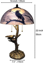 Hand-Painted Black Table Lamp — 14" - View 6