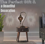 Handcrafted Boho Black Table Lamp — 15" - View 4