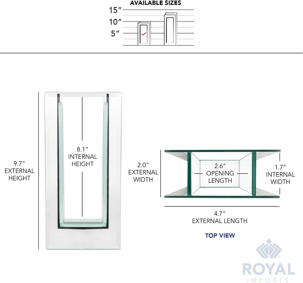 Modern Glass Mirror — 10.5" - View 6