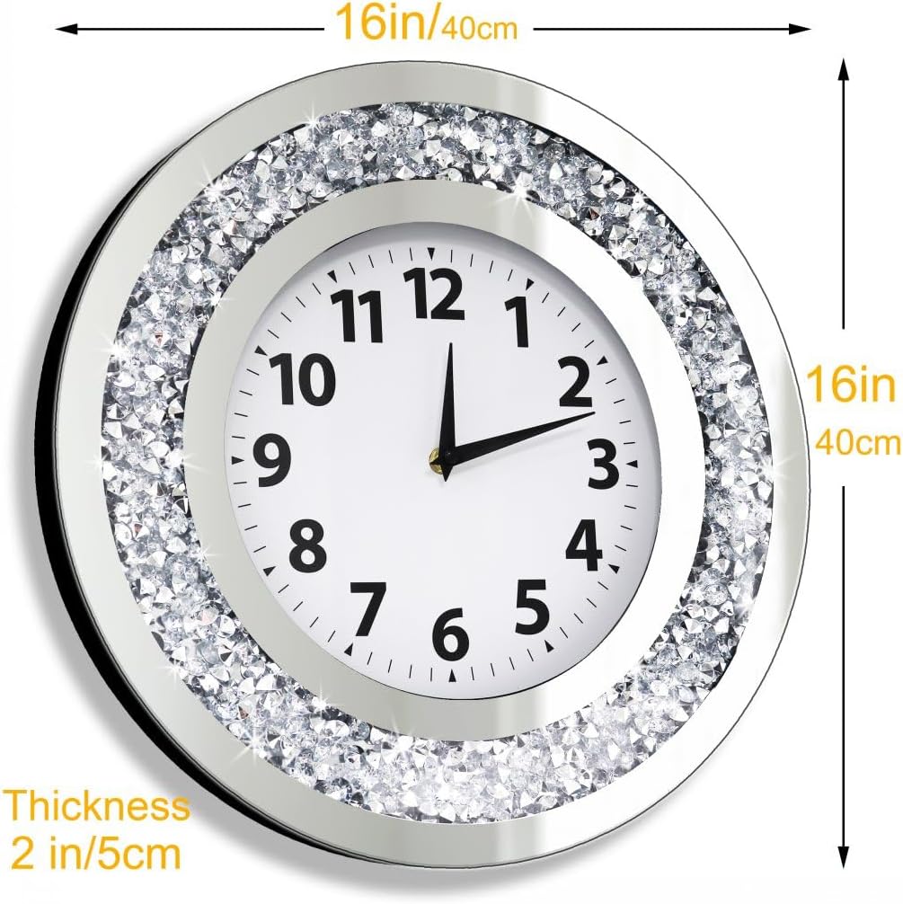 Round Luxe Silver Mirror — 16" - View 7