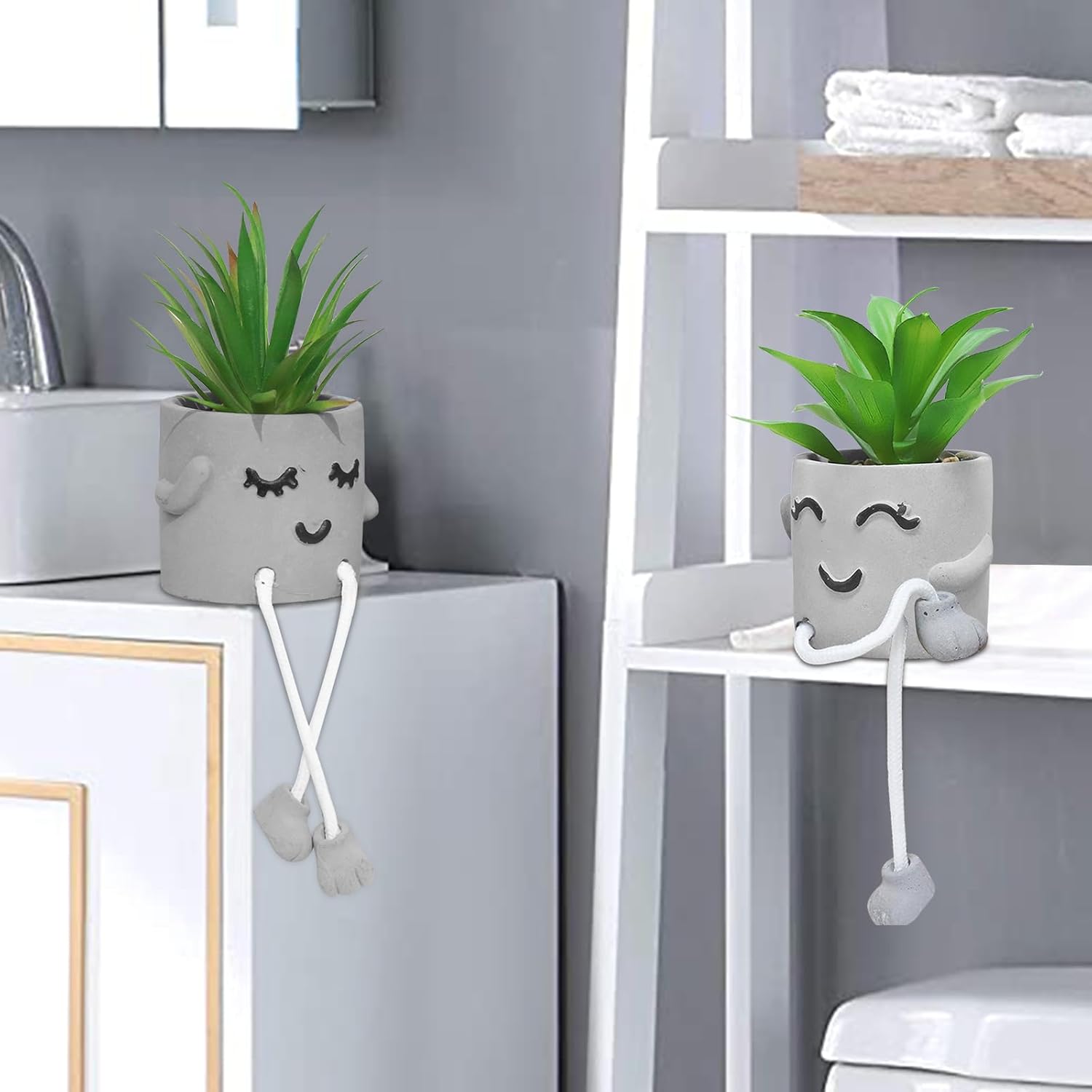 Stone Faux Succulent — Set of 2 - View 5