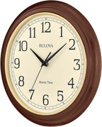 Battery Operated Mid-Century Wood Wall Clock — 12.4" - View 2