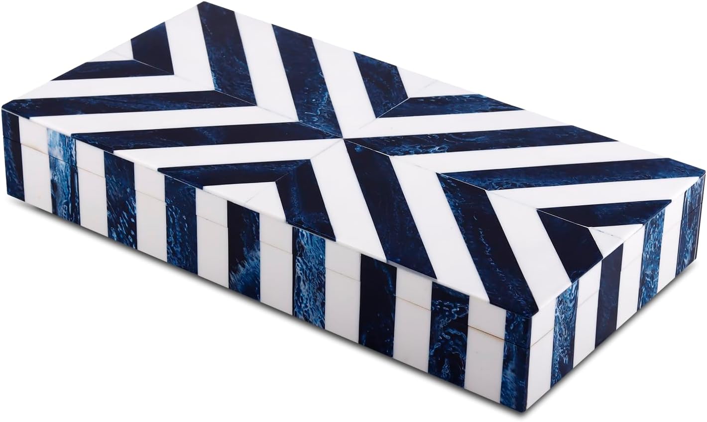 Blue Storage Basket — 5" — CHEVRON BLUE