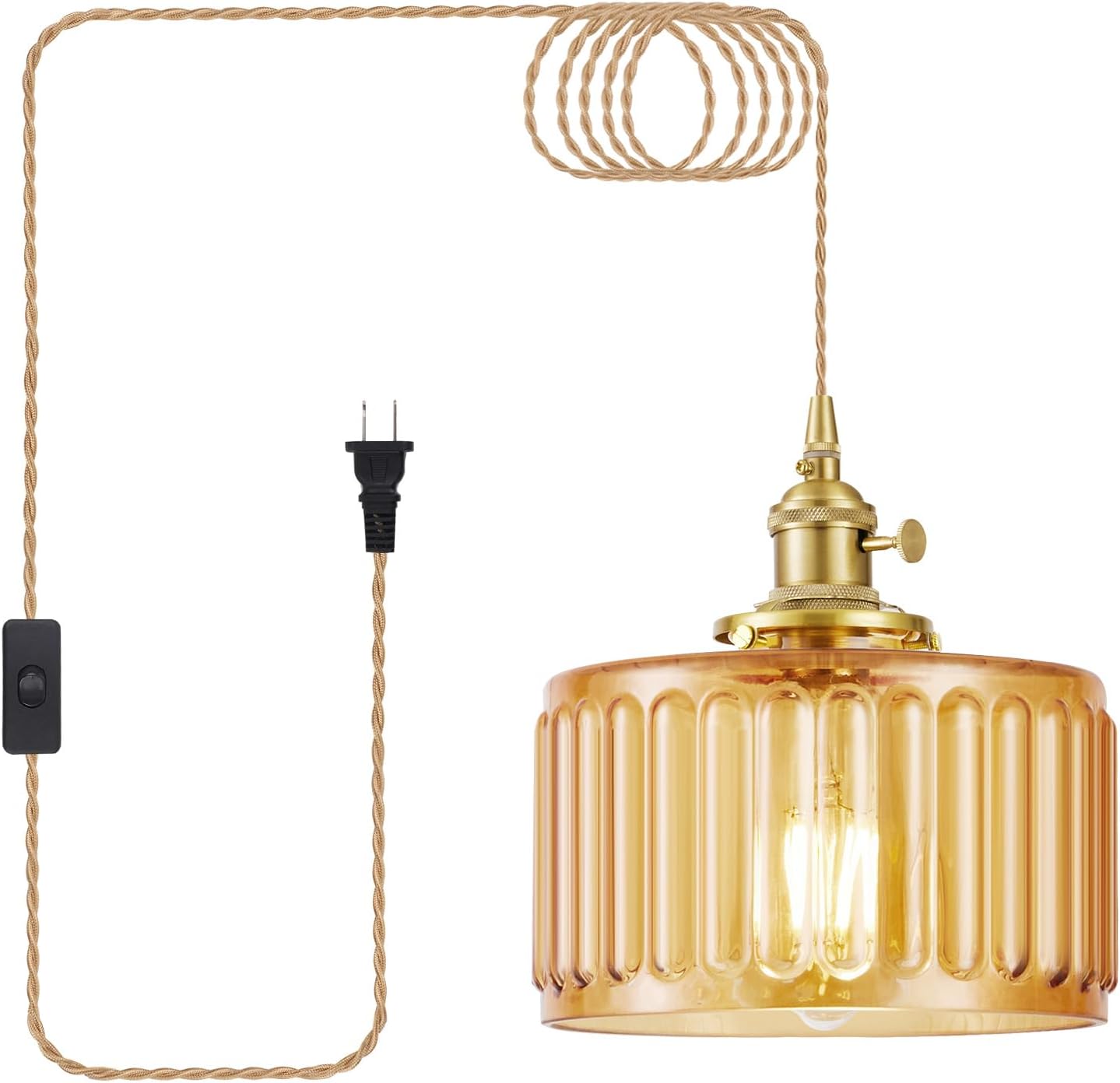 Brown Pendant Light — Amber